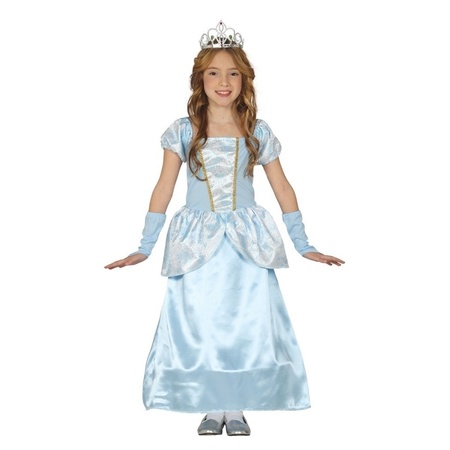 Princess dress light blue for girls 