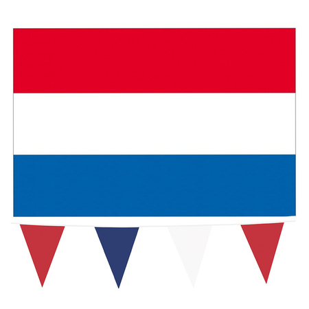 Boland - Nederland vlaggetjes feest versiering set binnen/buiten 4-delig