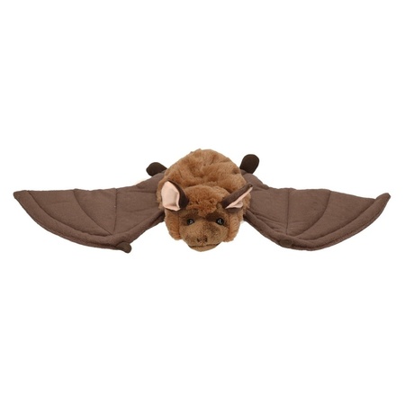Brown/white bat puppet 36 cm