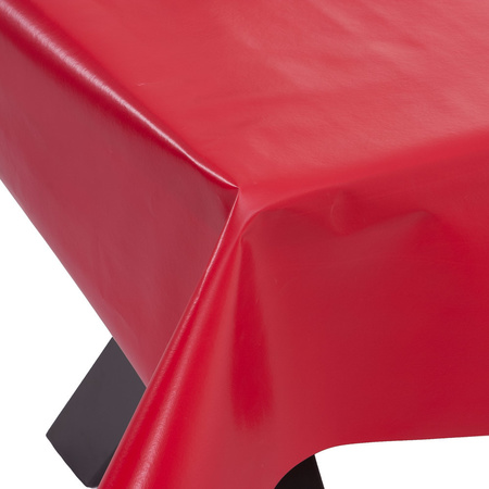 Buiten tafelkleed/tafelzeil rood 140 x 180 cm rechthoekig