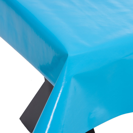 Buiten tafelkleed/tafelzeil turquoise blauw 140 x 200 cm rechthoekig