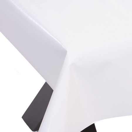 Buiten tafelkleed/tafelzeil wit 140 x 200 cm rechthoekig