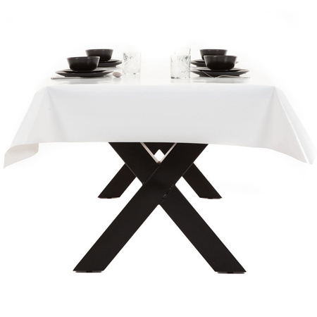 Outdoor tablecloth white 140 x 200 cm rectangle