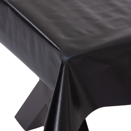 Buiten tafelkleed/tafelzeil zwart 140 x 250 cm rechthoekig