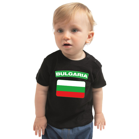 Bulgaria t-shirt met vlag Bulgarije zwart voor babys
