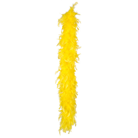 Carnaval Feathers boa - yellow - 180 cm - 50 gram - Glitter and glamour