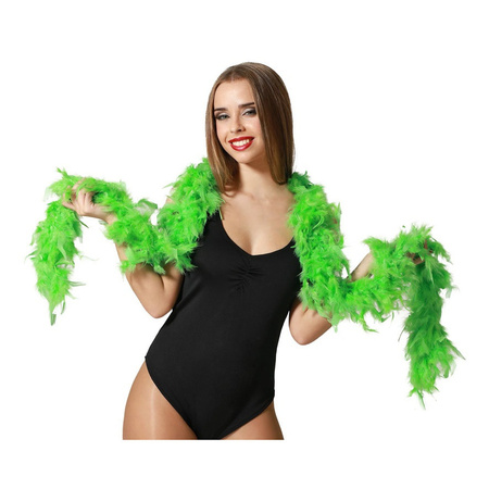 Carnaval Feathers boa - neon green - 180 cm - 45 gram - Glitter and glamour