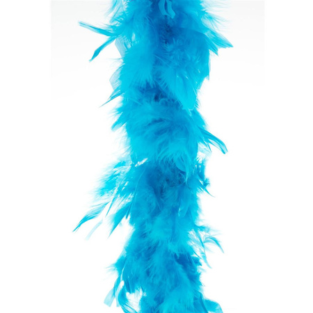 Carnaval feathers boa color turquois 2 meters
