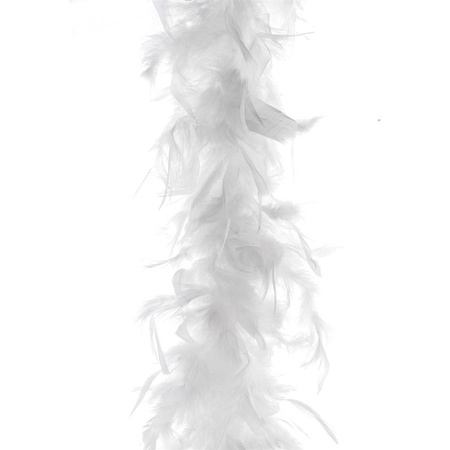 Carnaval feathers boa color white 2 meters