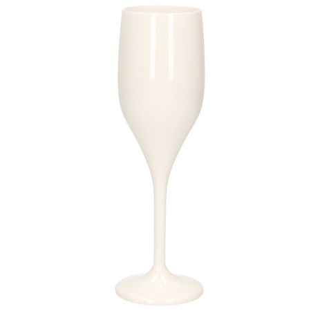 Champagne / prosecco flutes glasses white 150 ml of unbreakable plastic