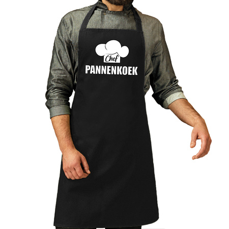 Chef pannenkoek apron black for men