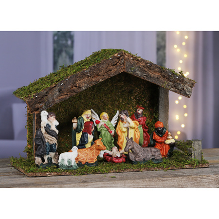 Complete kerststal inclusief kerststal beelden 31 cm