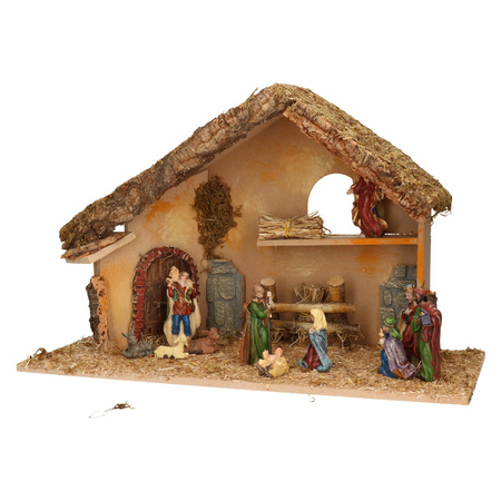 Nativity scene with figures - 50 x 23 x 31 cm