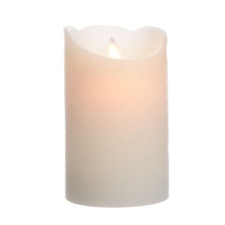 Cream white LED candle flickering 12 cm