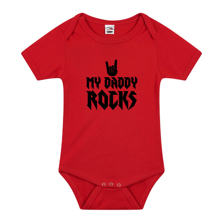 Daddy rocks romper red baby boy/girl