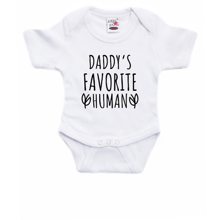 Daddys favourite human romper white baby boy/girl