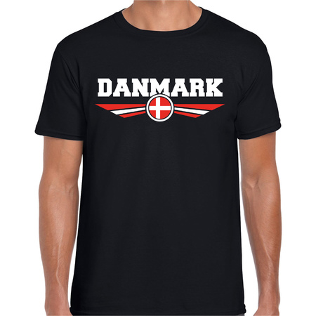 Denemarken / Danmark landen t-shirt zwart heren