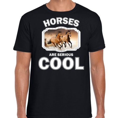 Animal brown horses are cool t-shirt black for men