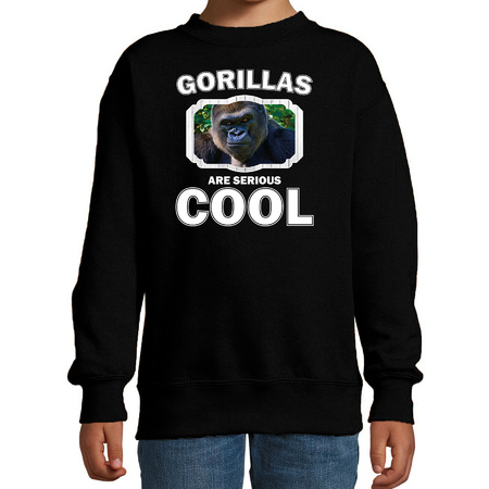 Animal gorillas are cool sweater black for children