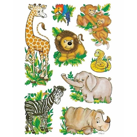 Zoo animals stickers 3 sheets