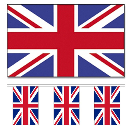 Engeland/UK/Groot Brittanie vlaggen versiering set binnen/buiten 2-delig