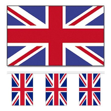 Engeland/UK/Groot Brittanie vlaggen versiering set binnen/buiten 2-delig
