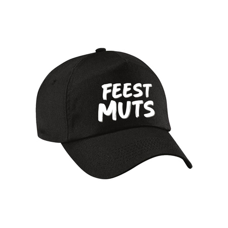 Feestmuts cap black for adults