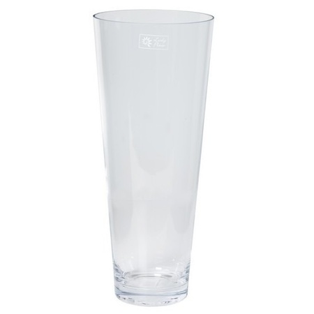 Floran Vaas conical vase clear glass 18x43 cm