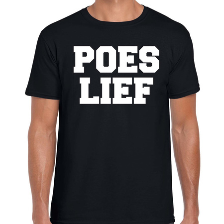 Poes lief fun t-shirt black for men