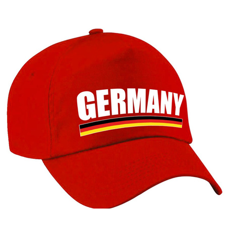Germany supporter pet  / baseball cap Duitsland rood kinderen