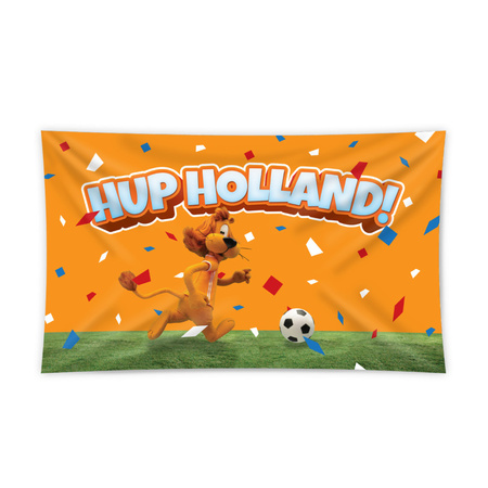 Lion football decoration pack - 2x bunting 10m - facade flag - orange