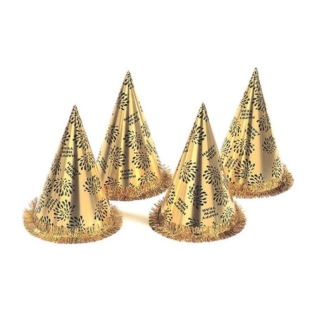 Golden Happy New Year party hat