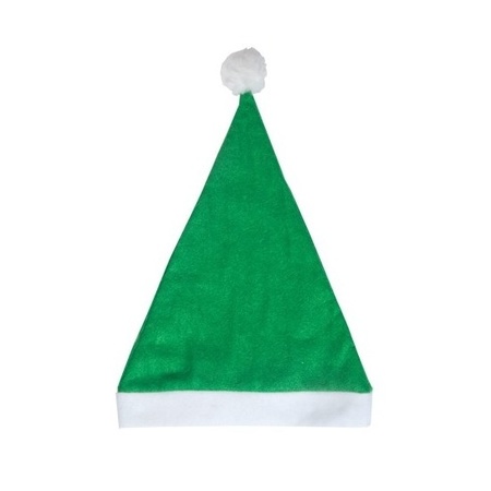 Green budget Santa hat for adults
