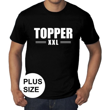 Grote maten Topper XXL t-shirt zwart heren