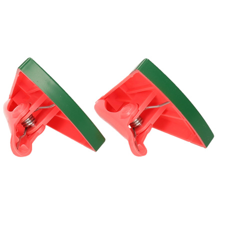 Towel clip/towel pegs - watermelon - 2x - plastic