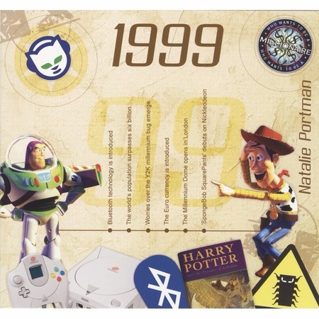 Historical birthday CD card 1999