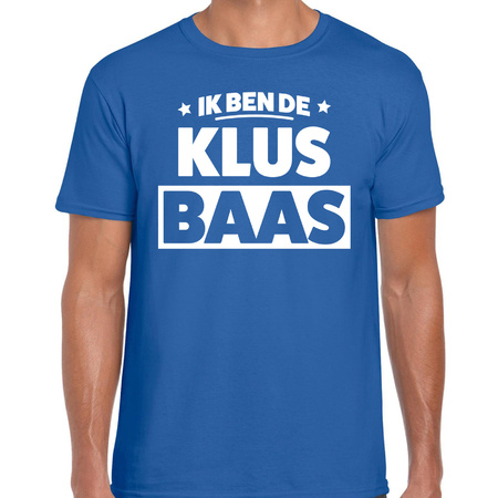 Klus baas hobby t-shirt blue for men