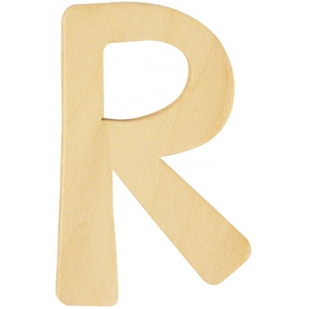 Wooden letter R 6 cm