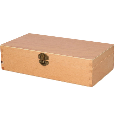 Wooden draw box light brown 25 x 12 cm