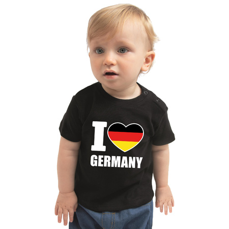 I love Germany present t-shirt black for babys