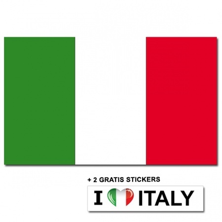 Landenvlag Italie + 2 gratis stickers