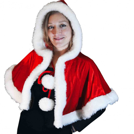 Miss Santa red hooded cape
