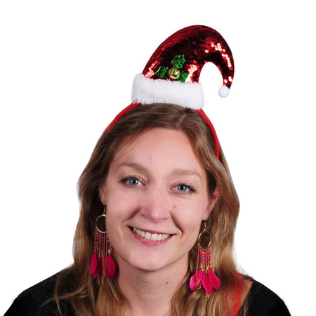 Christmas hat hairband with sequins