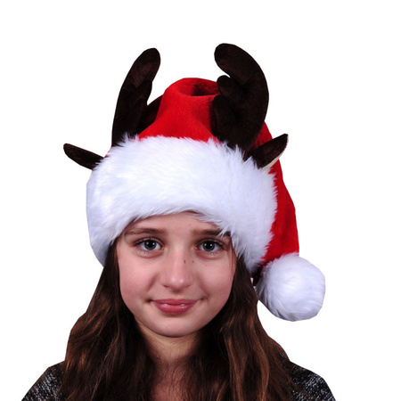 Reindeer Santa hat with horns and ears for children