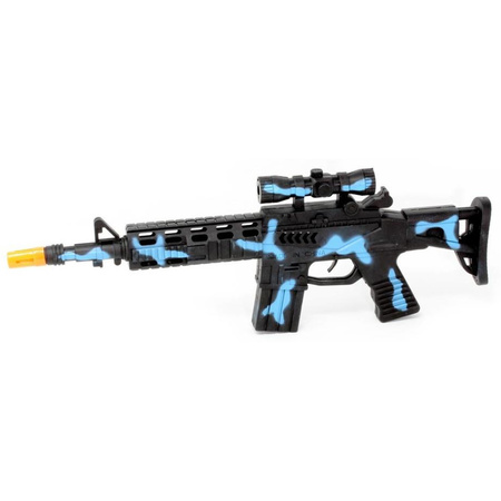 2-Delig speelgoed verkleedaccessoires set leger/soldaten voor kinderen met blauw machinegeweer