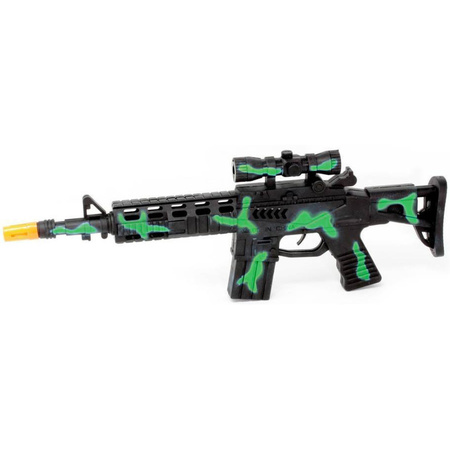 2-Delig speelgoed verkleedaccessoires set leger/soldaten voor kinderen met groen machinegeweer