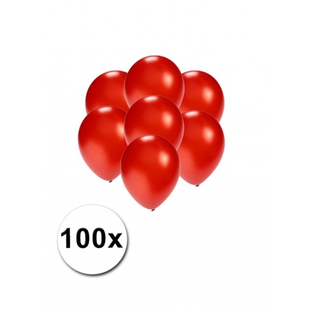 Small red metallic balloons 100 pieces