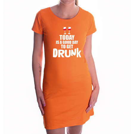 Kingsday dress good day to get drunk orange for women
