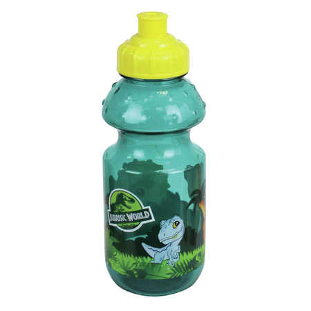 Plastic pop-up sport bottle Jurassic World dinosaur 350 ml