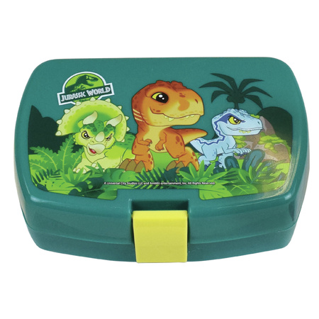 Plastic lunchbox Jurassic Park dinosaur 16 x 11 cm